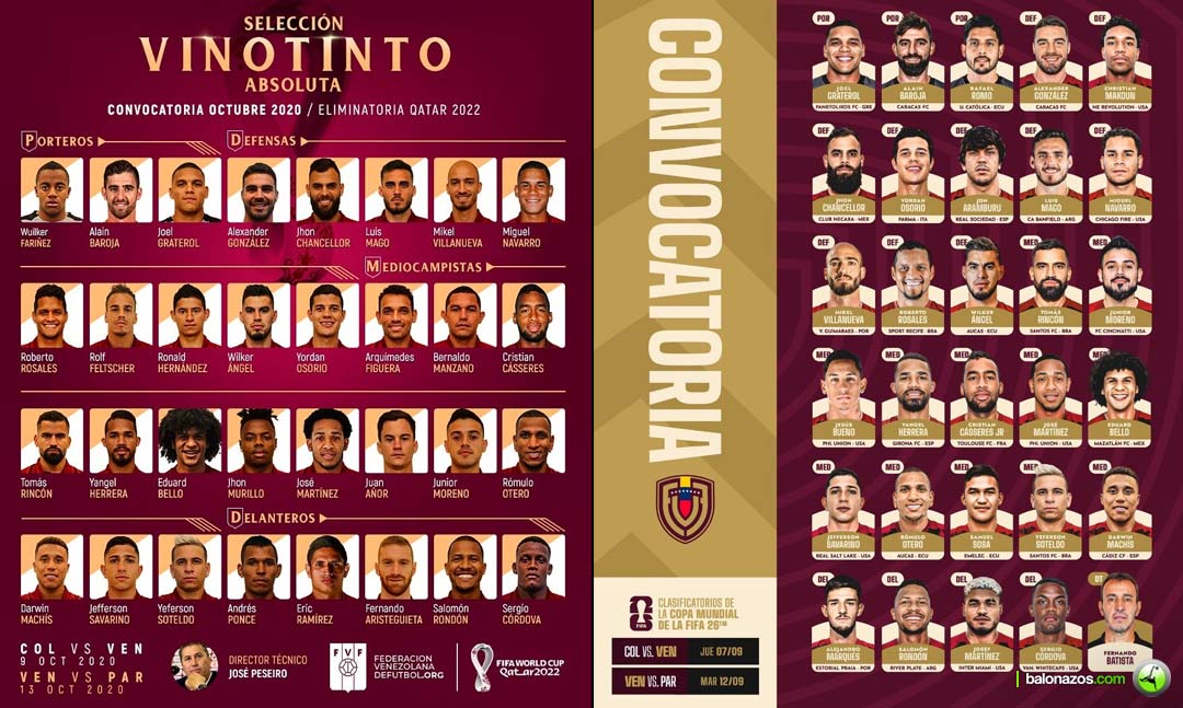 Convocatoria Vinotinto