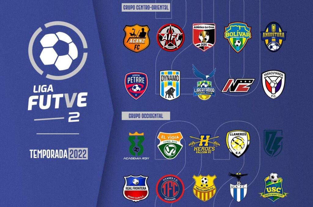 La Liga FutVe 2 arrancará con 20 clubes participantes en 2 grupos el 26